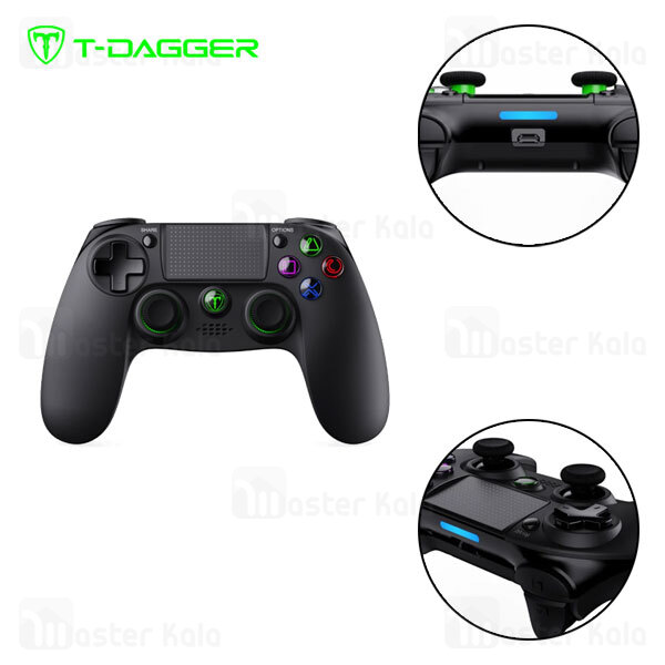 دسته بازی بلوتوثی T-Dagger SCORPIO T-TGP802 سازگار با PS4 و PC